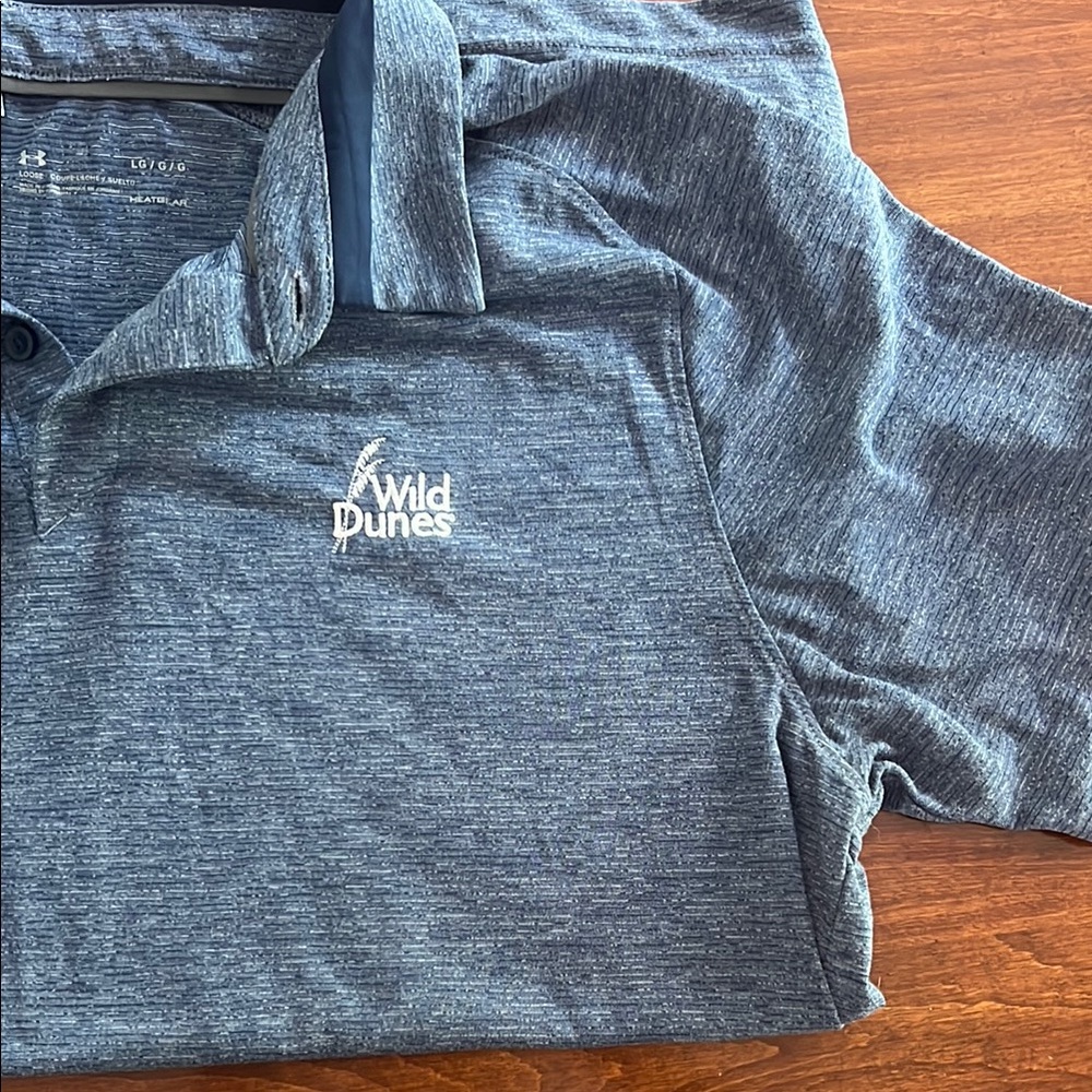 Wild Dunes Under Armour Men’s golf polo - size large - heat gear - loose fit
